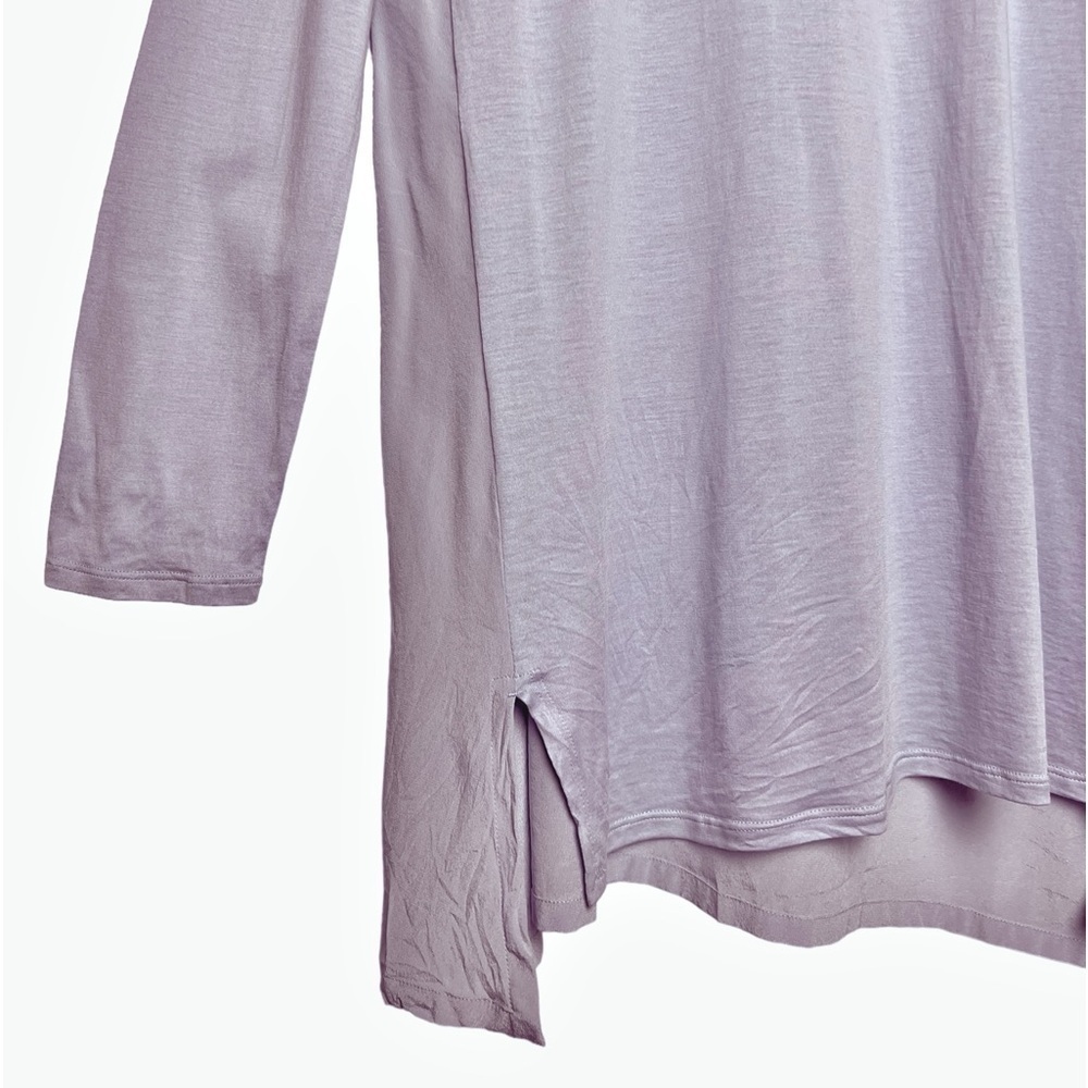 Eileen Fisher Hyacinth Silk Back Cotton Front Tunic Medium - Picture 3 of 6